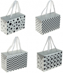 Set de 4 pungi cadou 2 in 1 fashion PAMI PC-621-127M 23x16x11 cm Gri