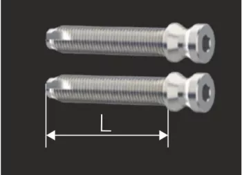 Suruburi autofiletante Medos 2 bucati pentru fixarea manerelor spatiale pe o singura parte pe usi din PVC sau aluminiu 