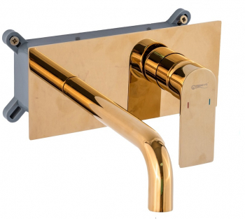 Baterie lavoar TRENDY and rsquo S incastrata in perete gold 
