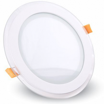 Corp Iluminat Led Rotund Incorporabil 18w 6400k Alb Rece Sticla 
