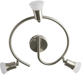 Lustra cu 3 spoturi LED integrat argintiu 3 x 3.4 W 220 V metal 