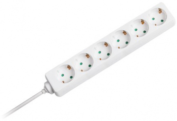 Prelungitor 6 Cai 1.5m 3g1.5mm2 Alb 