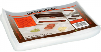 Set 50 de pungi pentru vidat universale Gastroback 46119 25 x 40 cm compatibile cu orice aparat de vidat gofrate reutilizabile 