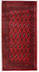 Covor persan Bokhara tesut manual lana dimensiuni 108x50 cm 