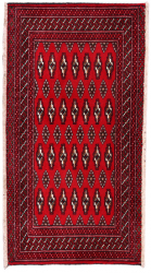 Covor persan Bokhara tesut manual lana dimensiuni 112x58 cm 