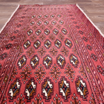 Covor persan Bokhara tesut manual lana dimensiuni 143x70 cm 