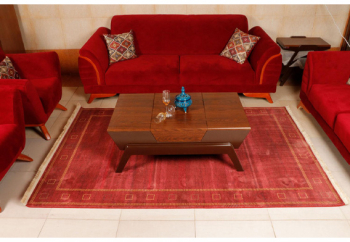 Covor persan Colaris tesut mecanic matase artificiala dimensiuni 180x120 cm rosu design modern 
