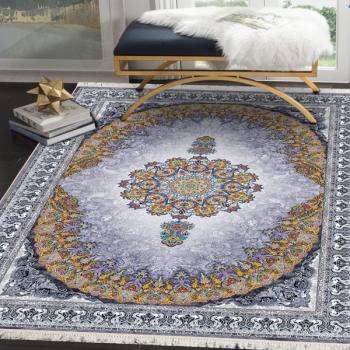 Covor Persan Mecanic EuCarpet 400401 Dimensiuni 150x225 cm Design VIP Gri 