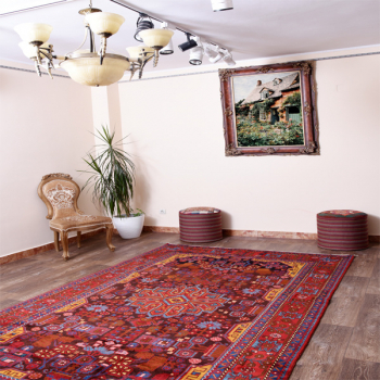 Covor persan Hamedan tesut manual lana dimensiuni 315x185 cm 