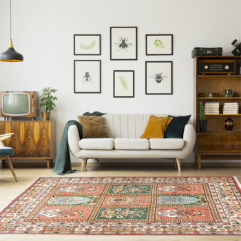 Covor persan Yazd tesut manual lana dimensiuni 230x175 cm 