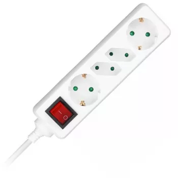 Prelungitor 4 Cai Cu Intrerupator 1.5m 3g1.5mm2 Alb 