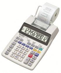 Calculator Cu Banda 12 Digits 230 X 150 X 52 Mm Sharp El-1750v - Alb 