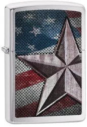 Bricheta Zippo 28653 Retro Star Flag 