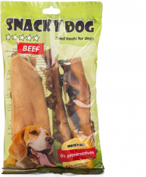 Recompensa pentru caini Snacky Dog Scalp de Vita - 150 g 