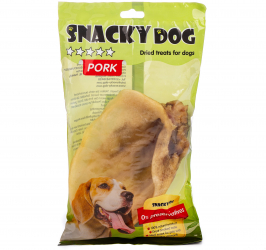 Recompensa pentru caini Snacky Dog Ureche de Porc - Bogata in Proteine 