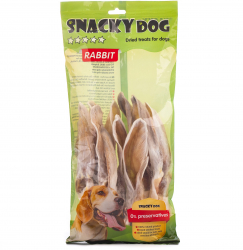 Recompensa pentru caini Snacky Dog Urechi de Iepure cu Blana - 100 g 