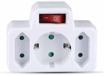 Adaptor 3 Prize Cu Intrerupator 2x2.5a Si 1x16a Max 3680w 