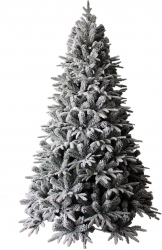 Brad Artificial Nins Frosted Fella 2D+3D 210 cm cu sclipici si suport metalic 