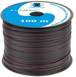 Cablu Difuzor Cca 2x0.20mm Negru 100m 