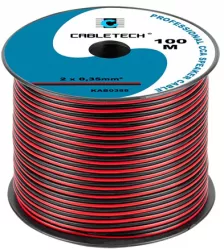 Cablu Difuzor Cca 2x0.35mm Rosu/negru 100m 