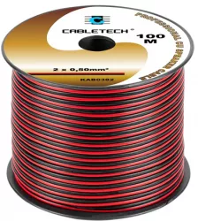 Cablu Difuzor Cupru 2x0.50mm Rosu/negru 100m 