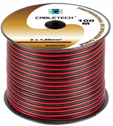 Cablu Difuzor Cupru 2x1.00mm Rosu/negru 100m 