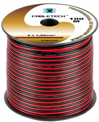 Cablu Difuzor Cupru 2x1.50mm Rosu/negru 100m 