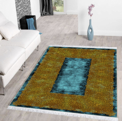 Covor Persan Mecanic EuCarpet 400409 Dimensiuni 120x180 cm Design VIP Albastru 