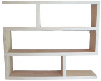 Raft de perete din lemn Hardec 50x43.2x11.4 cm natur