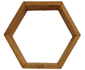 Raft de perete din lemn Ontario Got Wood alun 27.5x24.9.5 cm 