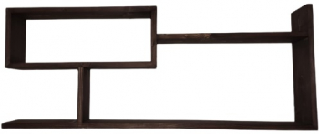Raft de perete din lemn Tokyo 100x40x11.4 cm Nuc 