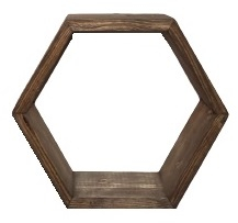 Raft de perete din lemn Winnipeg Got Wood palisandru 27.5x24.9.5 cm 