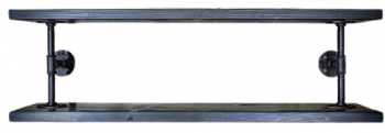 Raft de perete in stil industrial Salisbury 60 x 30 x 20 cm negru 
