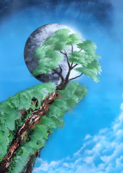 Tablou spray paint Lunar still multicolor 70x 49 5 cm 