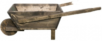 Stand pentru flori Wheel Barrel Got Wood palisandru 100x45x35 cm 