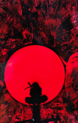 Tablou spray paint In the shadows multicolor 29 7 and times 42 cm 