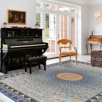 Covor Persan Mecanic EuCarpet 100921 Dimensiuni 120x180 cm Design VIP Albastru