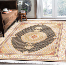Covor Persan Mecanic EuCarpet 100922 Dimensiuni 120x180cm Design VIP Negru 