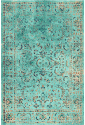 Covor Persan Mecanic EuCarpet 200617 Dimensiuni 150x225 cm Design Vintage Turcoaz 