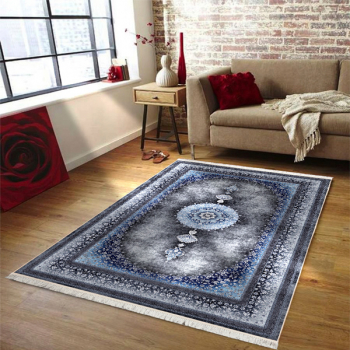 Covor Persan Mecanic EuCarpet 400400 Dimensiuni 120x180 cm Design VIP Argintiu 