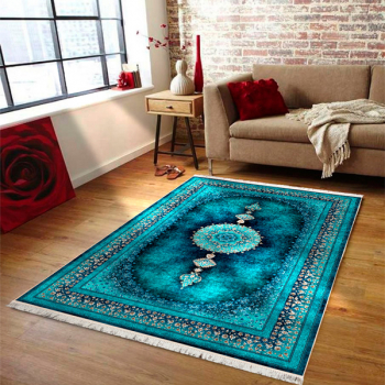 Covor Persan Mecanic EuCarpet 400400 Dimensiuni 200x300 cm Design VIP Albastru 
