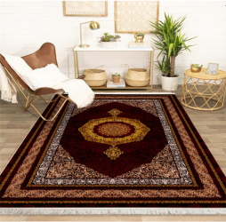 Covor Persan Mecanic EuCarpet 400405 Dimensiuni 80x120 cm Design VIP Grena