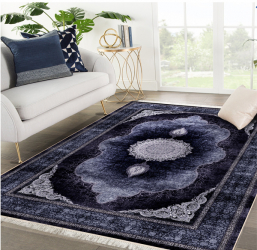 Covor Persan Mecanic EuCarpet 400407 Dimensiuni 120x180 cm Design VIP Gri 
