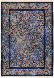 Covor Persan Mecanic EuCarpet 701059 Dimensiuni 80x120 cm Design VIP Bleumarin 