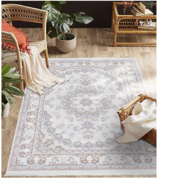 Covor Persan Mecanic EuCarpet Sarigo03 Dimensiuni 200x300 cm Design Clasic Crem 