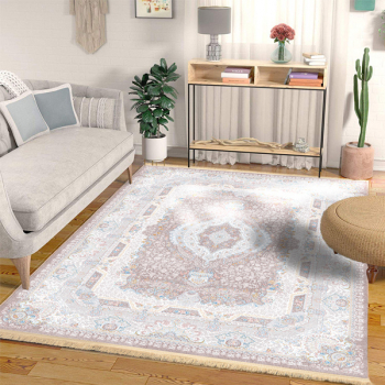 Covor Persan Mecanic Traversa EuCarpet Morvarid Dimensiuni 300x80 cm Light brown 