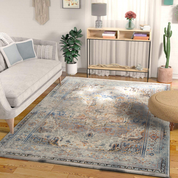 Covor Persan Mecanic EuCarpet 100618 Dimensiuni 200x300 cm Design Vintage Gri 