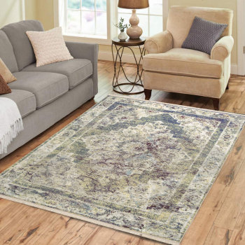 Covor Persan Mecanic EuCarpet 100621 Dimensiuni 200x300 cm Design Vintage Gri 