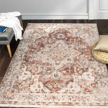 Covor Persan Mecanic EuCarpet 100627 Dimensiuni 200x300 cm Design Vintage Maro 