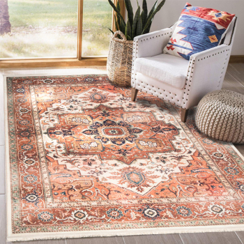 Covor Persan Mecanic EuCarpet 100630 Dimensiuni 200x80 cm Design Vintage Crem